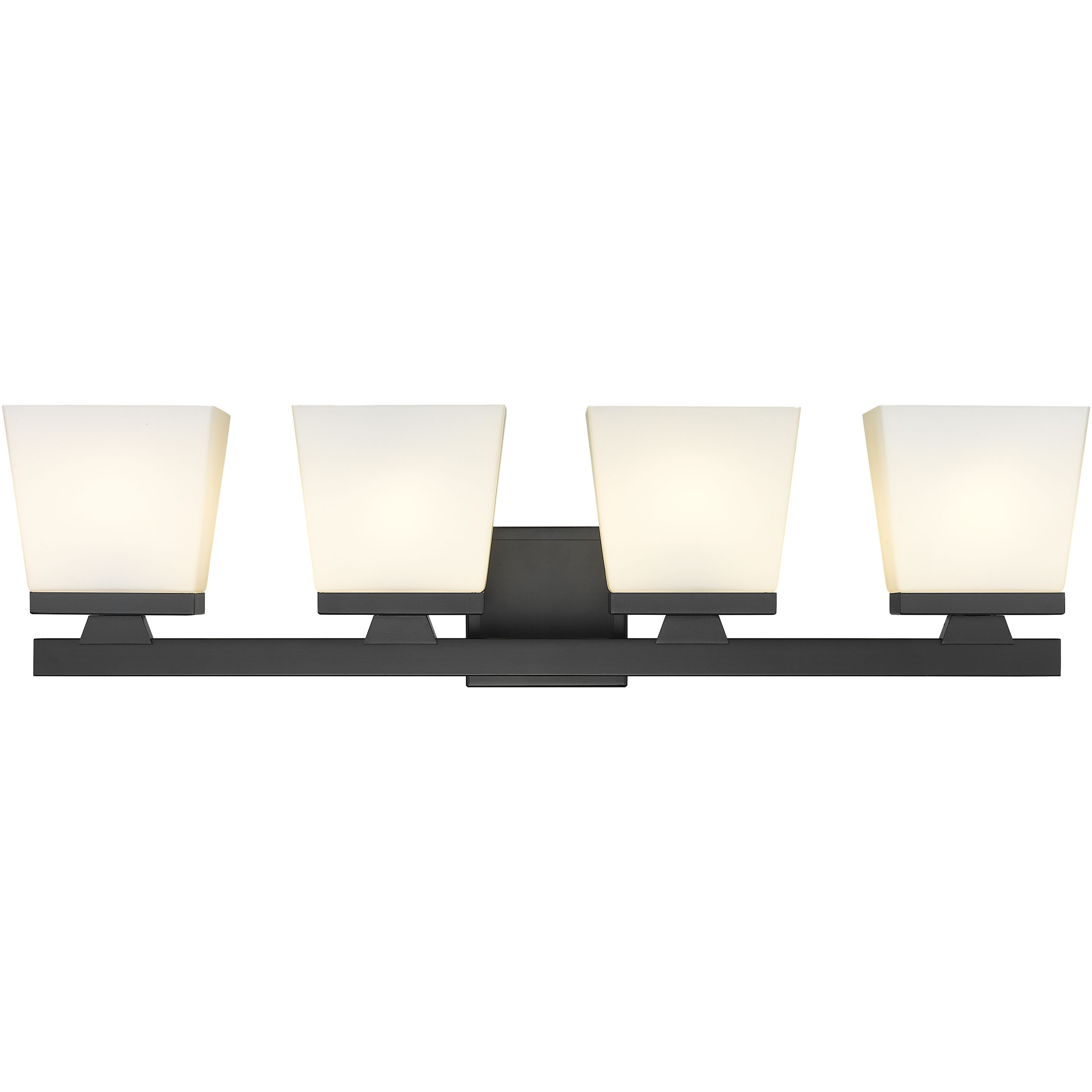 Astor 4 Light 29 inch Matte Black Vanity Wall Light