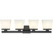 Astor 4 Light 29 inch Matte Black Vanity Wall Light