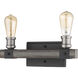 Kirkland 2 Light 14 inch Ashen Barnboard Vanity Wall Light
