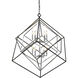 Euclid 10 Light 41.5 inch Chrome and Matte Black Chandelier Ceiling Light