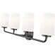 Montford 4 Light 32 inch Matte Black Bath Vanity Light Wall Light