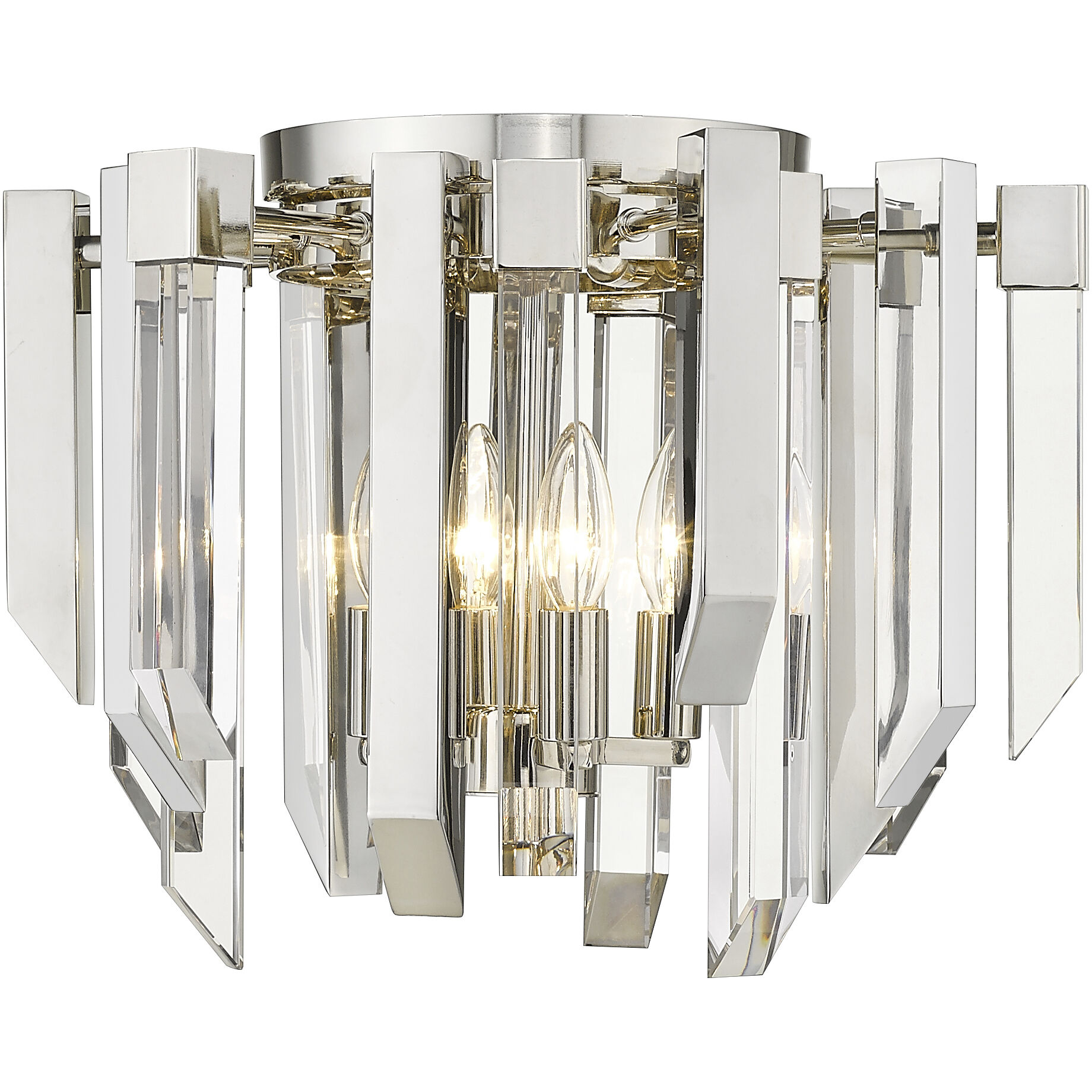 Bova 4 Light 17.25 inch Polished Nickel Flush Mount Ceiling Light
