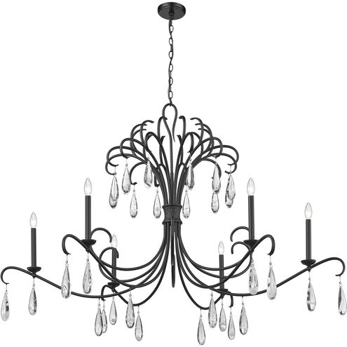Amara 6 Light 58.75 inch Matte Black Chandelier Ceiling Light