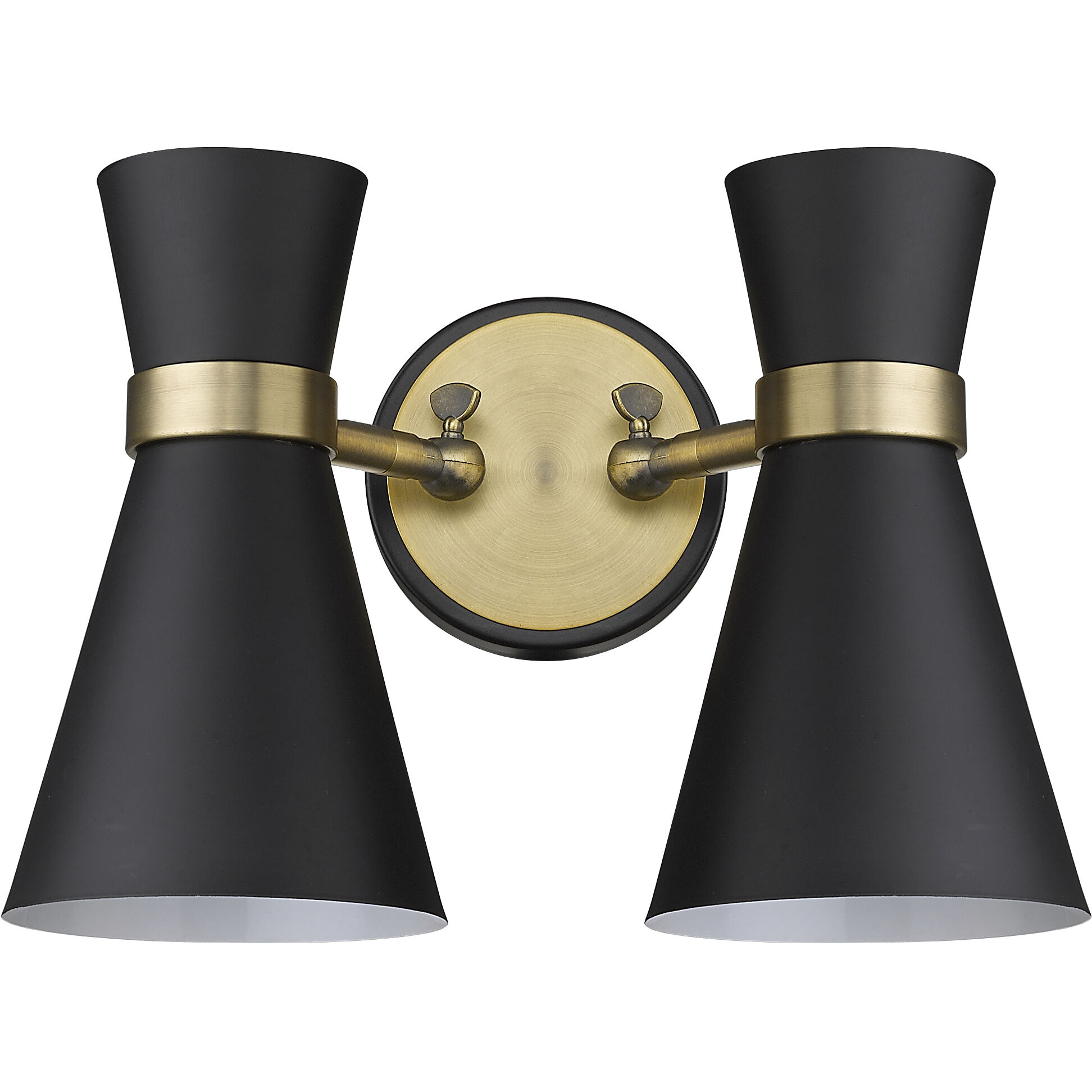 Z-Lite 728-2S-MB-HBR Soriano 2 Light 12 inch Matte Black and