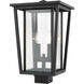 Seoul 2 Light 18.25 inch Black Outdoor Post Mount Fixture in 13