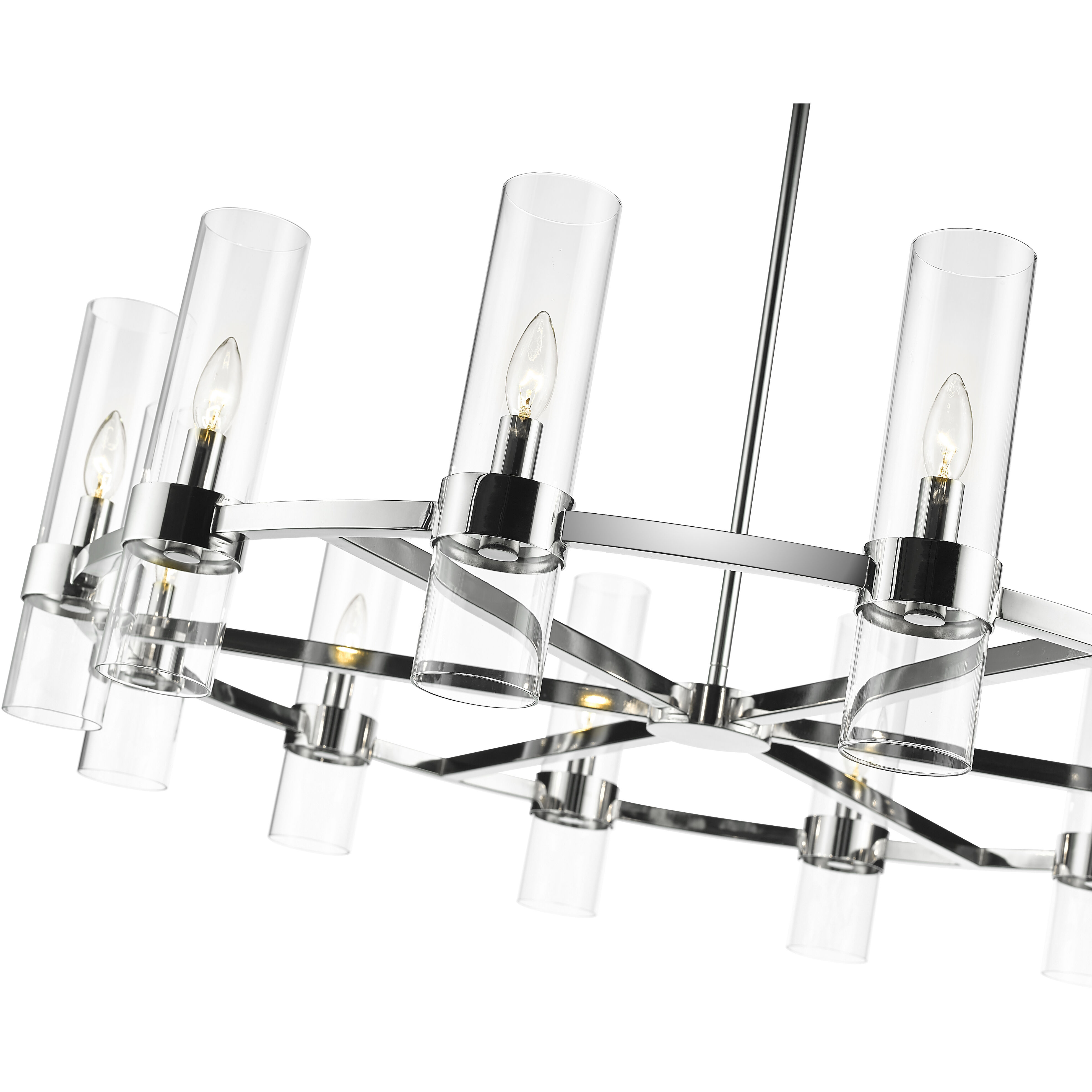 Datus 12 Light 43.5 inch Polished Nickel Chandelier Ceiling Light