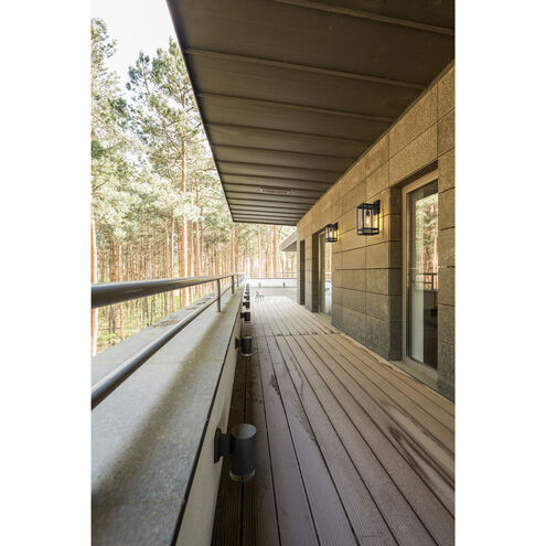 Nuri 1 Light 17.5 inch Black Outdoor Wall Light