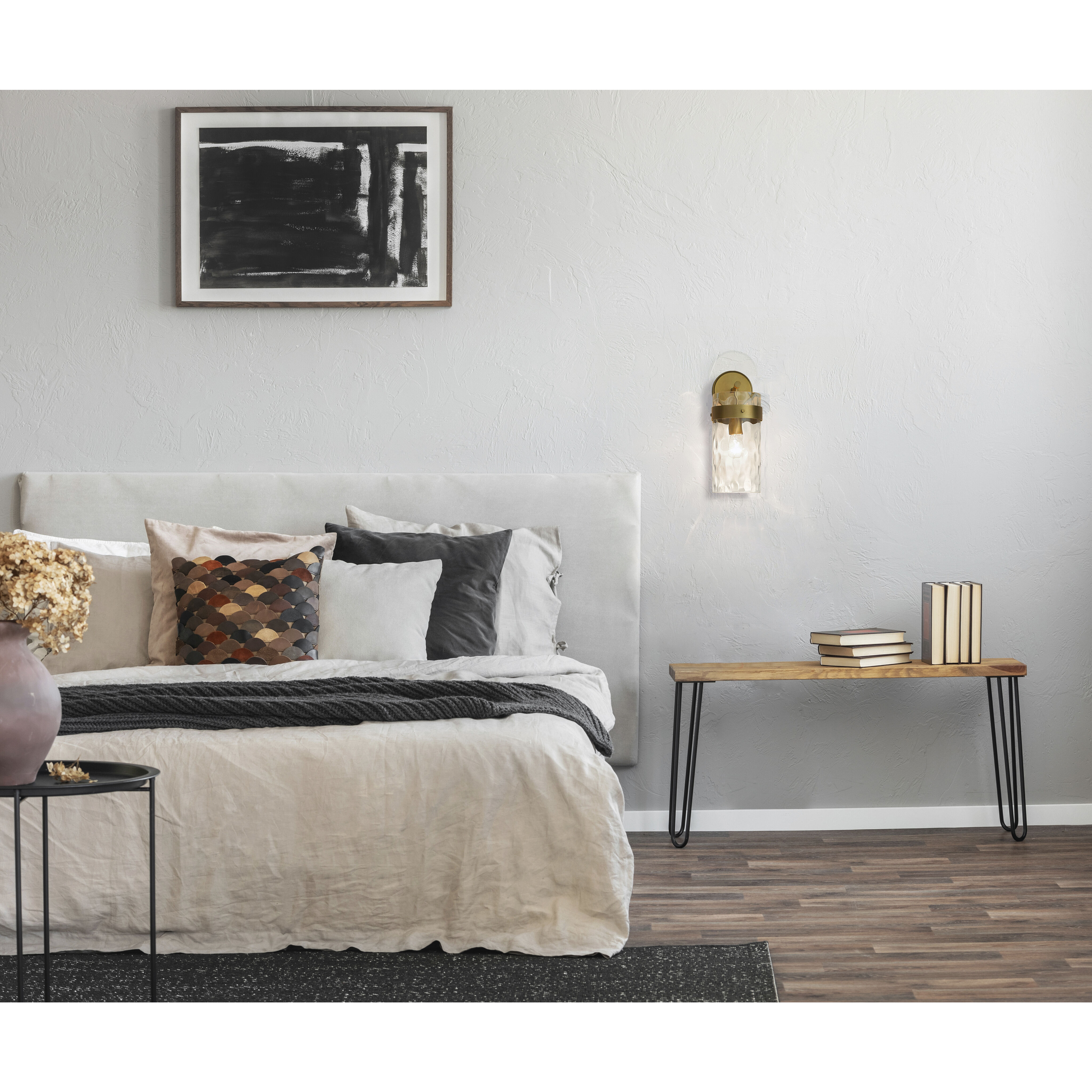 Fontaine 1 Light 6.5 inch Rubbed Brass Wall Sconce Wall Light in Rubbed Bronze