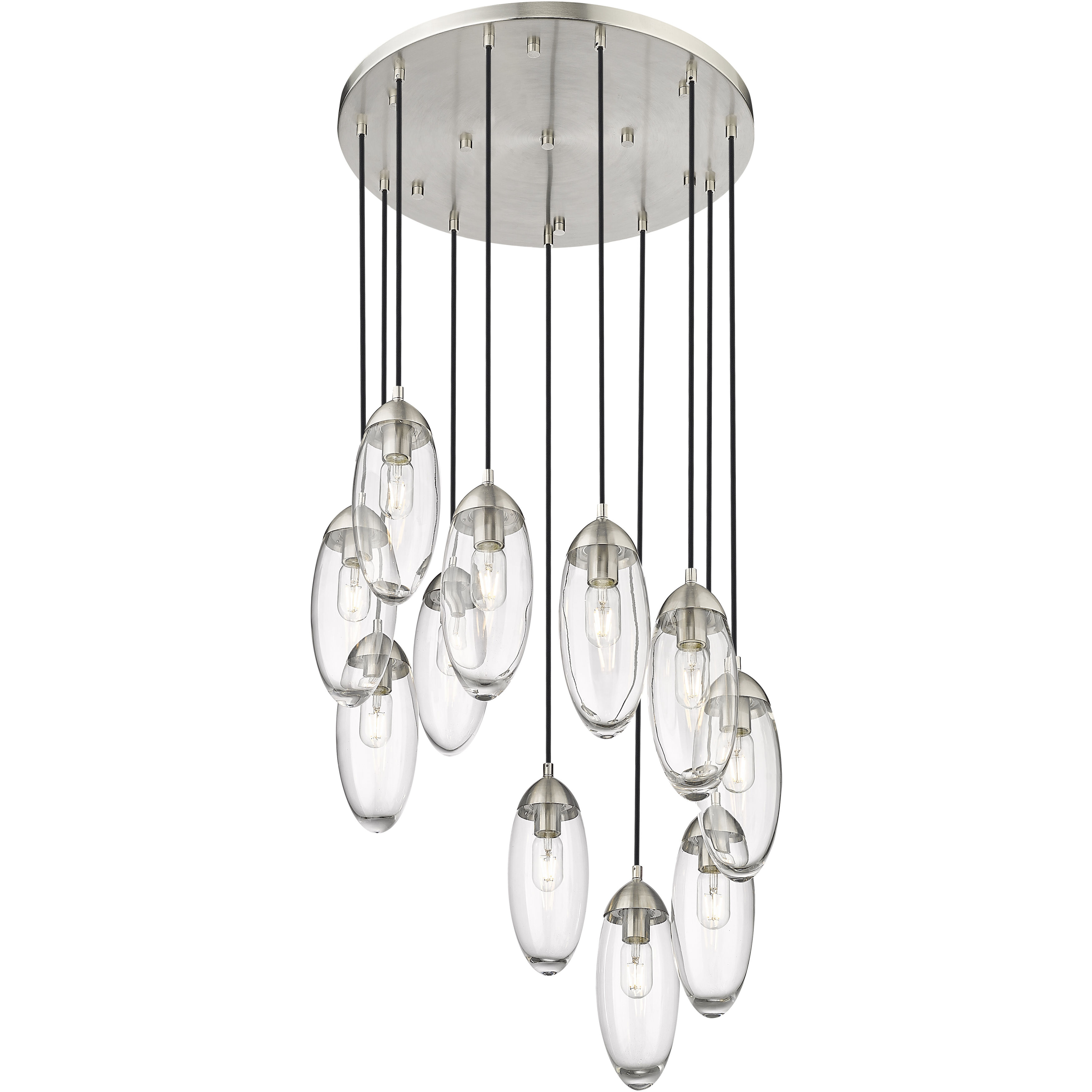 Arden 11 Light 24 inch Brushed Nickel Chandelier Ceiling Light