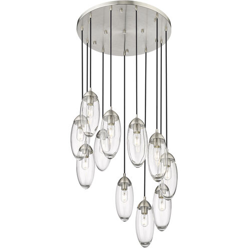 Arden 11 Light 24 inch Brushed Nickel Chandelier Ceiling Light