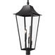 Gannon 5 Light 40.25 inch Black Outdoor Post Mounted Fixture in G9