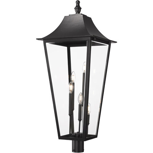 Gannon 5 Light 40.25 inch Black Outdoor Post Mounted Fixture in G9