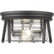 Cape Harbor 2 Light 12 inch Matte Black Flush Mount Ceiling Light