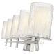 Grayson 5 Light 40 inch Brushed Nickel Vanity Wall Light