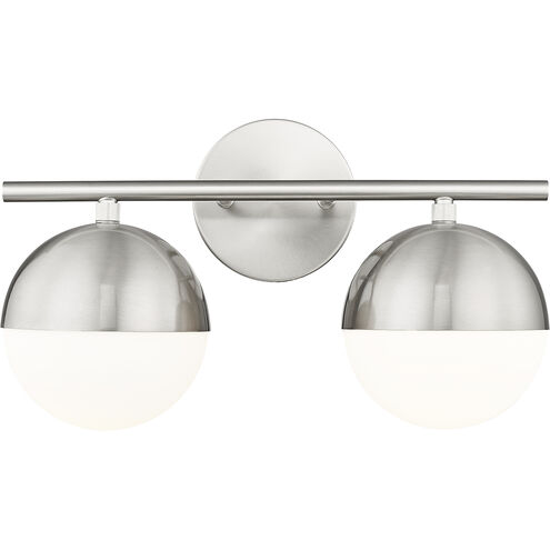 Realm Sphere 2 Light 16 inch Brushed Nickel Bath Vanity Wall Light