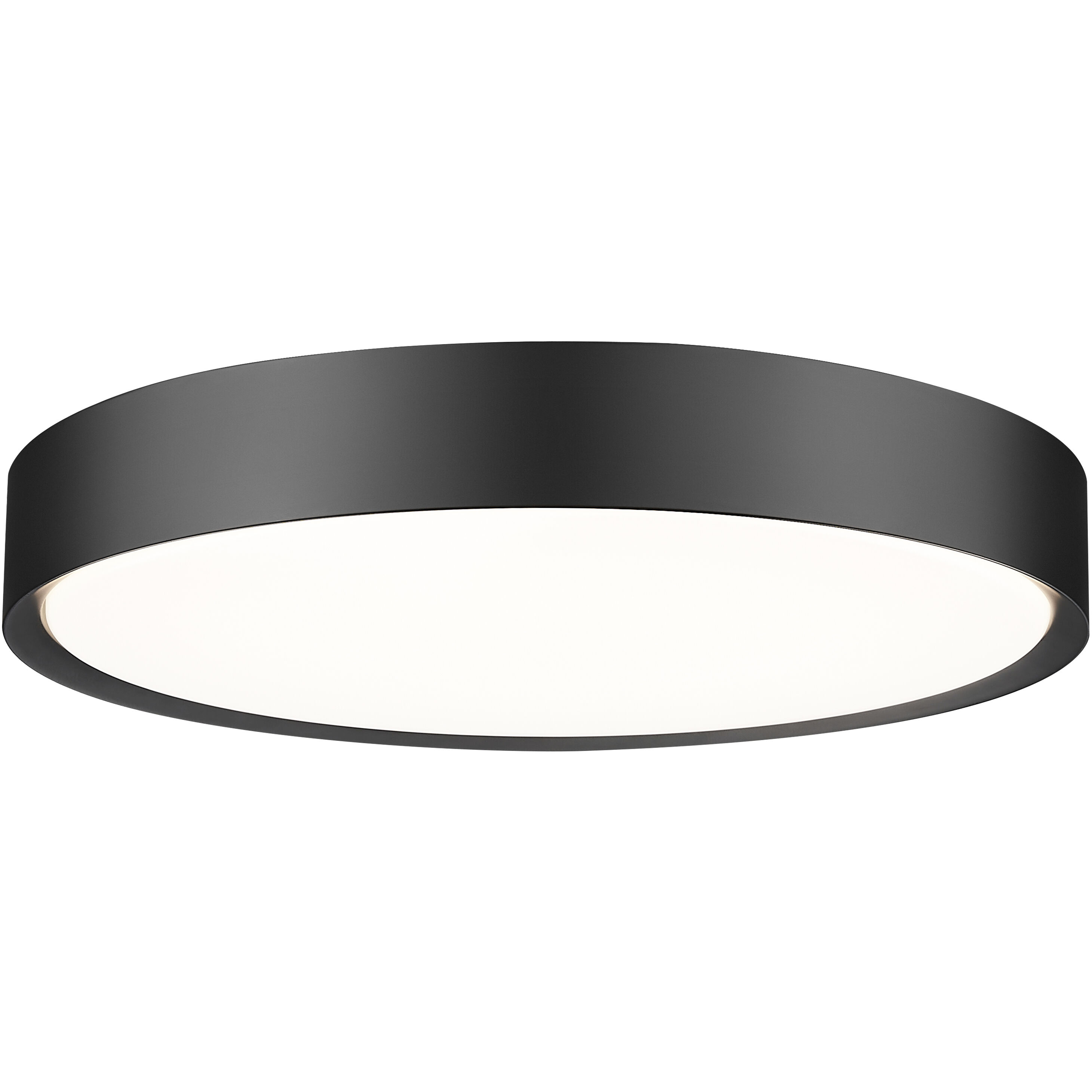 Kawan LED 20 inch Matte Black Flush Mount Ceiling Light