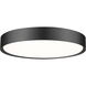 Kawan LED 20 inch Matte Black Flush Mount Ceiling Light