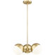 Realm Sphere 3 Light 17.25 inch Modern Gold Chandelier Ceiling Light