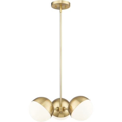 Realm Sphere 3 Light 17.25 inch Modern Gold Chandelier Ceiling Light