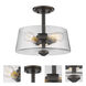 Annora 3 Light 13.75 inch Olde Bronze Semi Flush Mount Ceiling Light