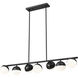 Realm Sphere Linear Chandelier Ceiling Light in Matte Black