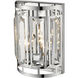 Mersesse 2 Light 11.5 inch Chrome Wall Sconce Wall Light in 2.42, Clear and Chrome