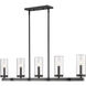 Marlow 5 Light 4.5 inch Ashen Barnboard Outdoor Linear Chandelier