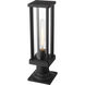 Glenwood 1 Light 16 inch Black Outdoor Pier Mounted Fixture