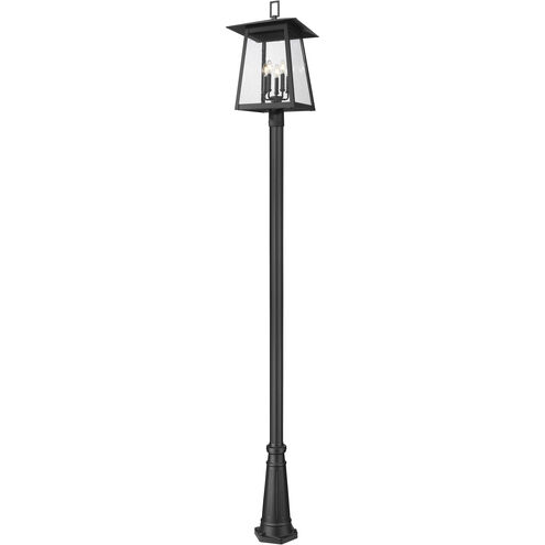 Rainer 5 Light 121.5 inch Black Outdoor Post Mounted Fixture in G9