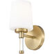 Henri Vanity Wall Light in Modern Gold