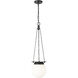 Calhoun 1 Light 9 inch Matte black Pendant Ceiling Light