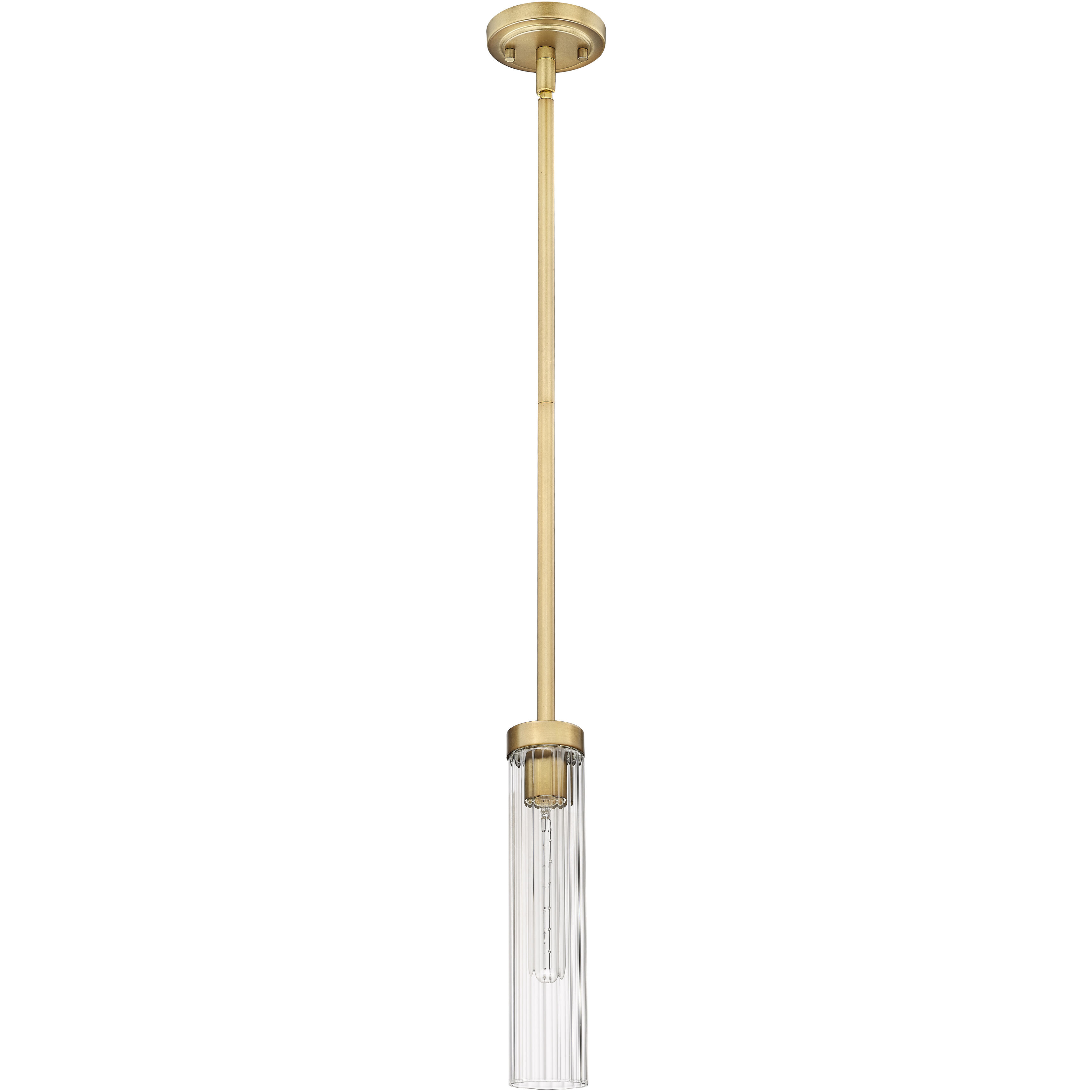 Beau 1 Light 4.75 inch Rubbed Brass Pendant Ceiling Light