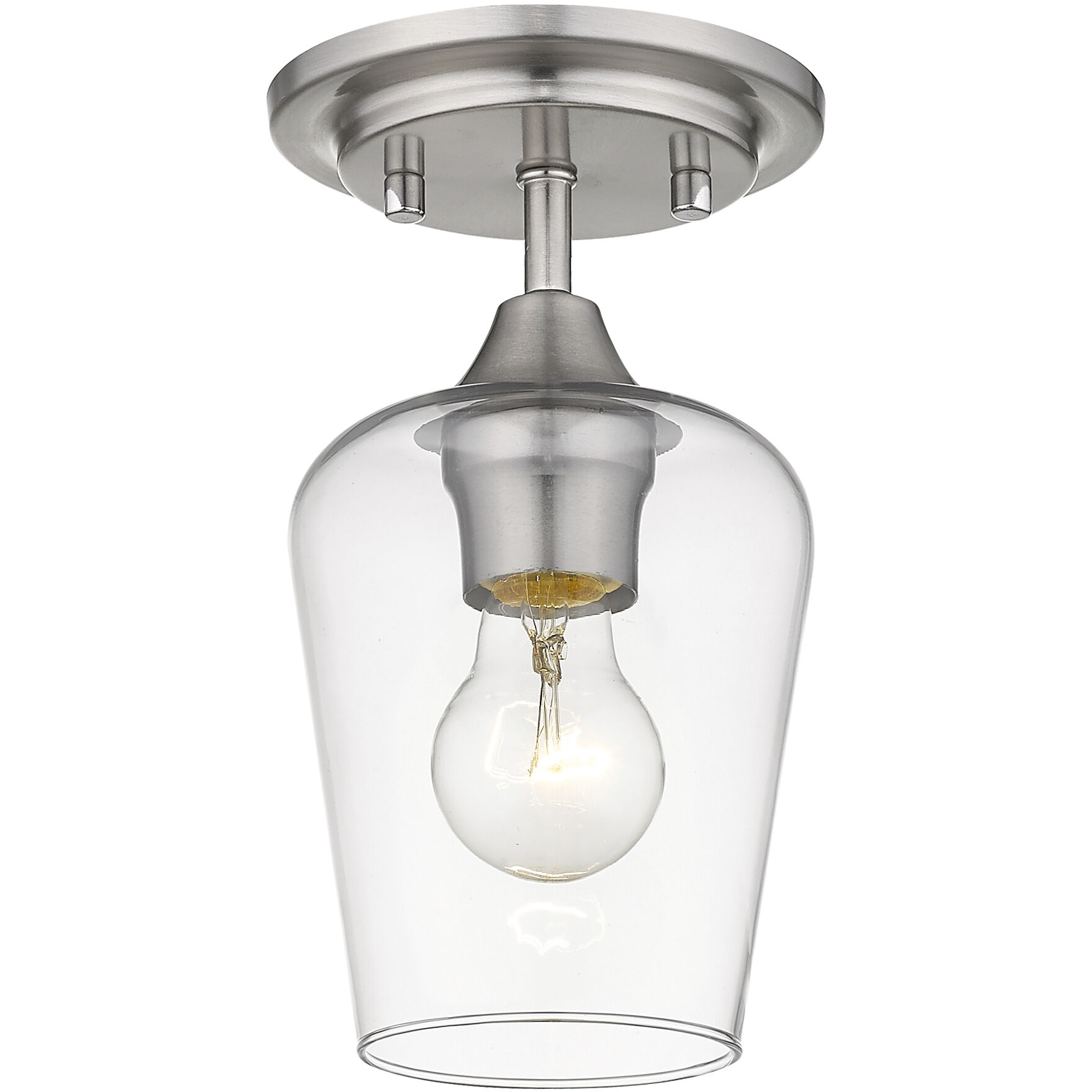 Joliet 1 Light 5.5 inch Brushed Nickel Flush Mount Ceiling Light