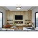 Algar LED 16 inch Matte Black and Modern Gold Flush Mount Ceiling Light