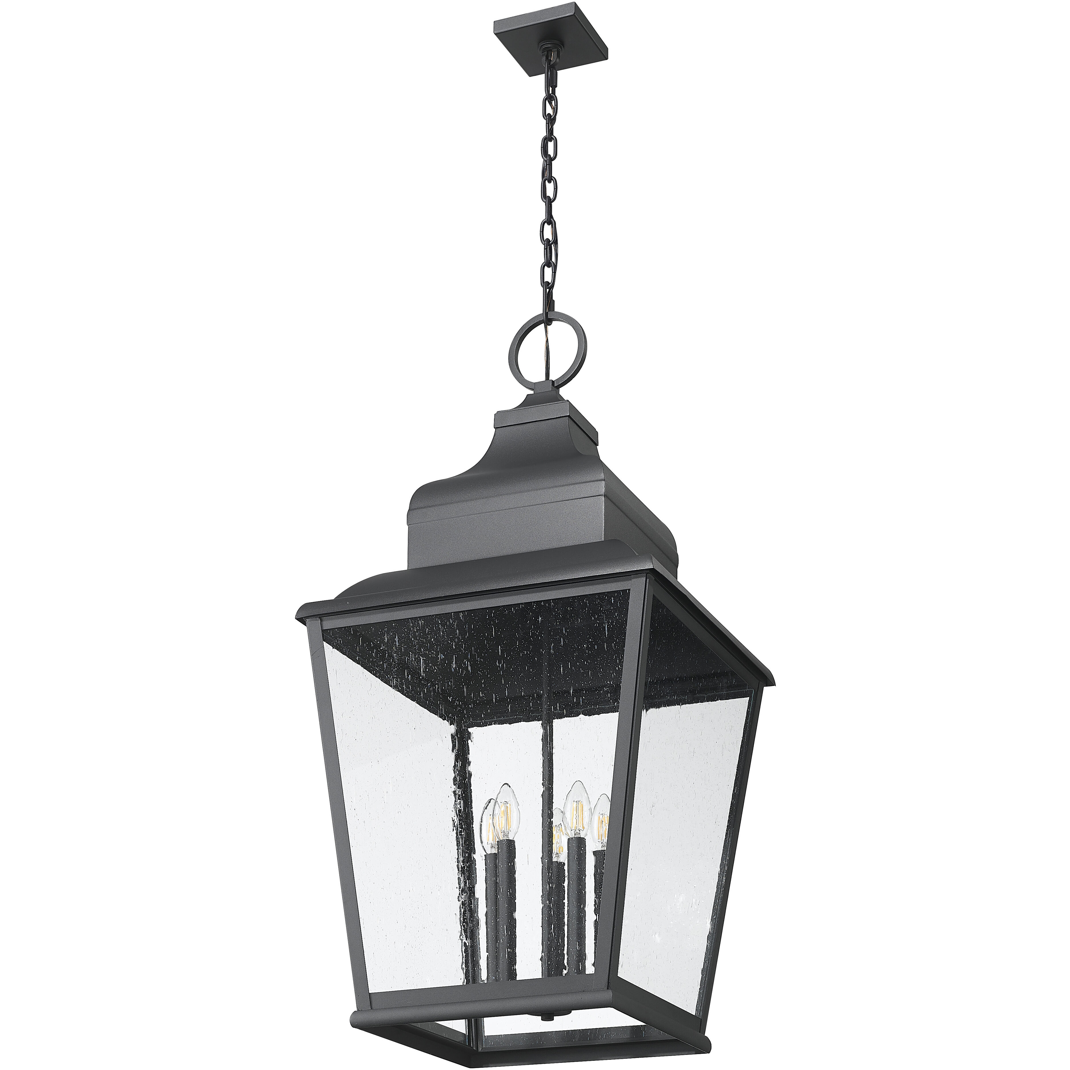 Raphael 5 Light 18 inch Sand Black Outdoor Chain Mount Ceiling Fixture in Soft Sand Black