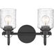 Kinsley 2 Light 14.5 inch Matte Black Bath Vanity Wall Light