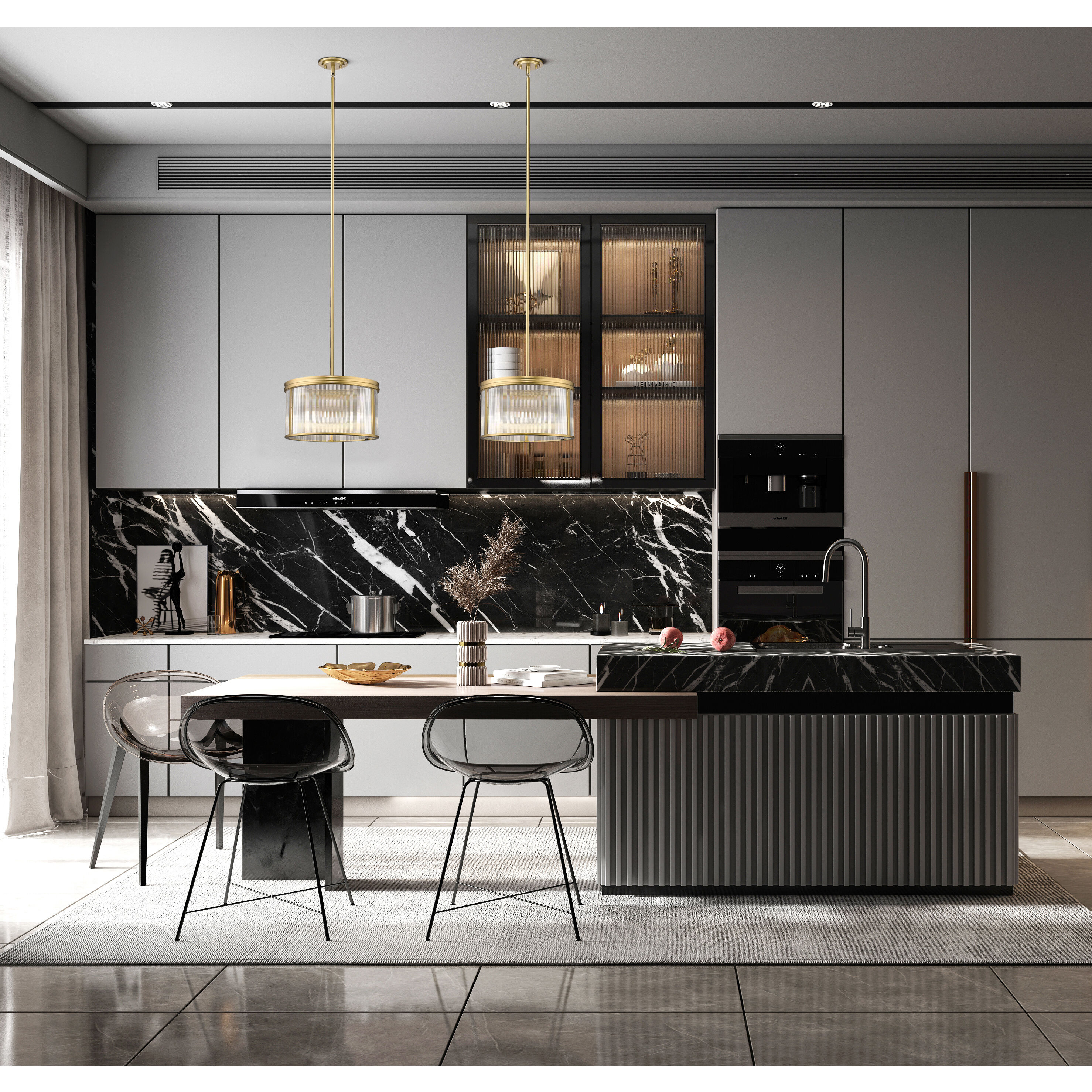 Carnaby 5 Light 18.25 inch Modern Gold Pendant Ceiling Light