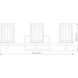 Grayson 3 Light 23 inch Matte Black Vanity Wall Light