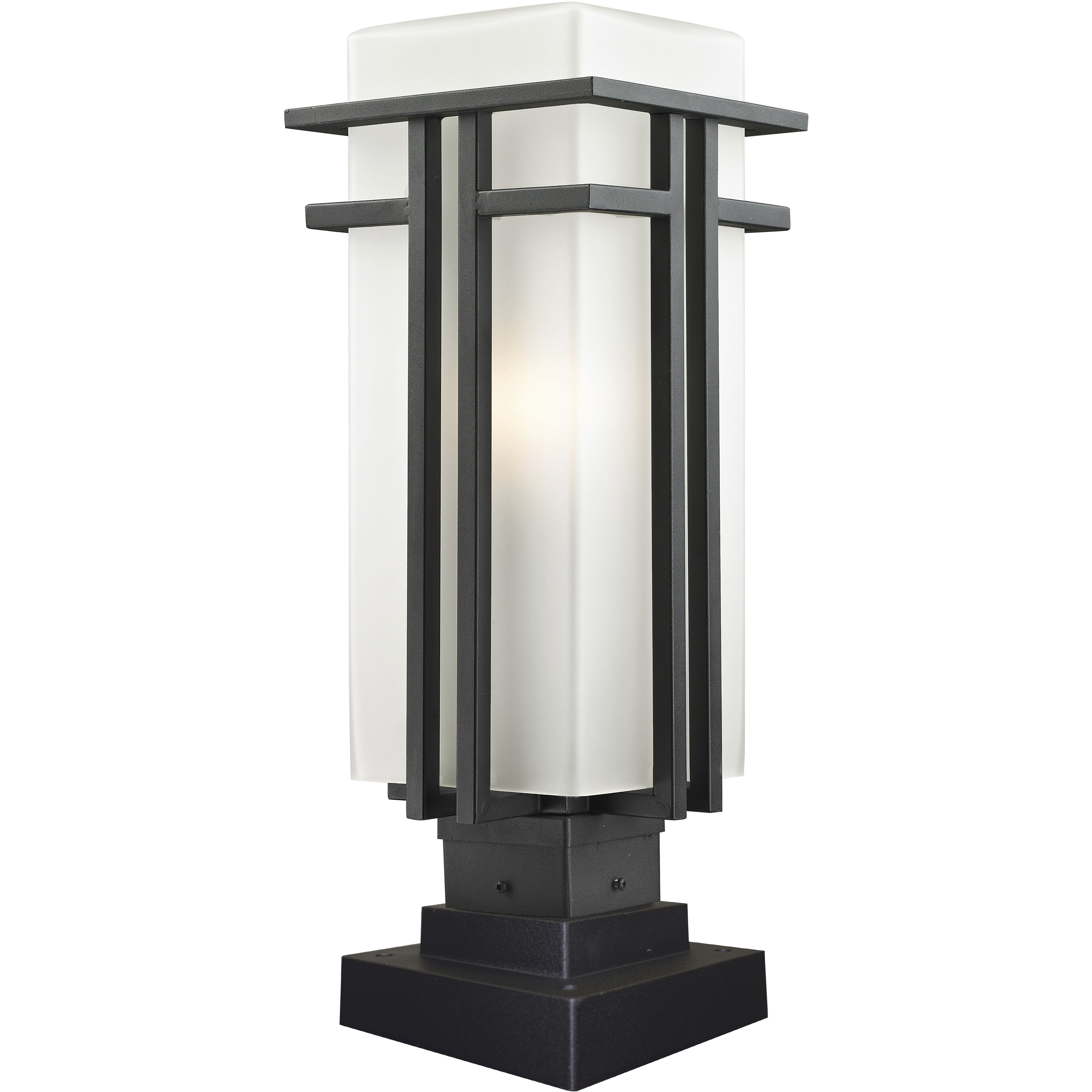 Abbey 1 Light 21.75 inch Black Outdoor Pier Mounted Fixture
