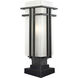 Abbey 1 Light 21.75 inch Black Outdoor Pier Mounted Fixture