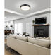 Bradley LED 20.25 inch Matte Black and Modern Gold Flush Mount Ceiling Light