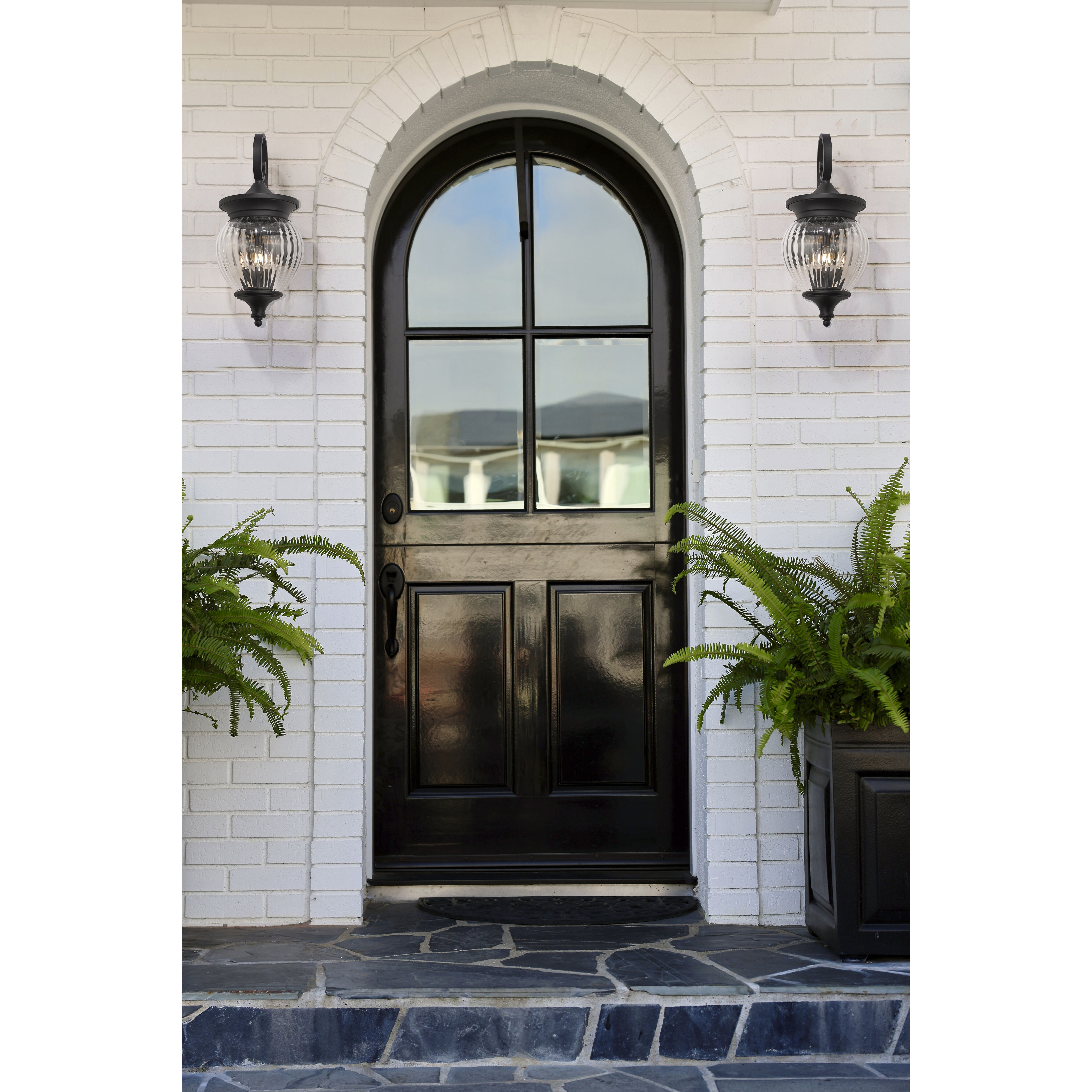 Davina Outdoor Wall Light in Black, G9