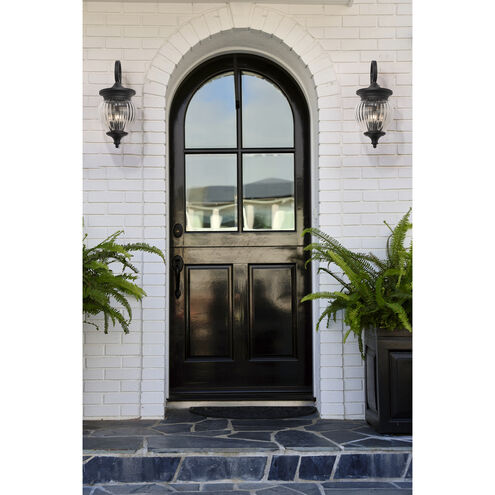 Davina Outdoor Wall Light in Black, G9