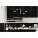 Neutra 5 Light 44 inch Matte Black and Polished Nickel Linear Chandelier Ceiling Light