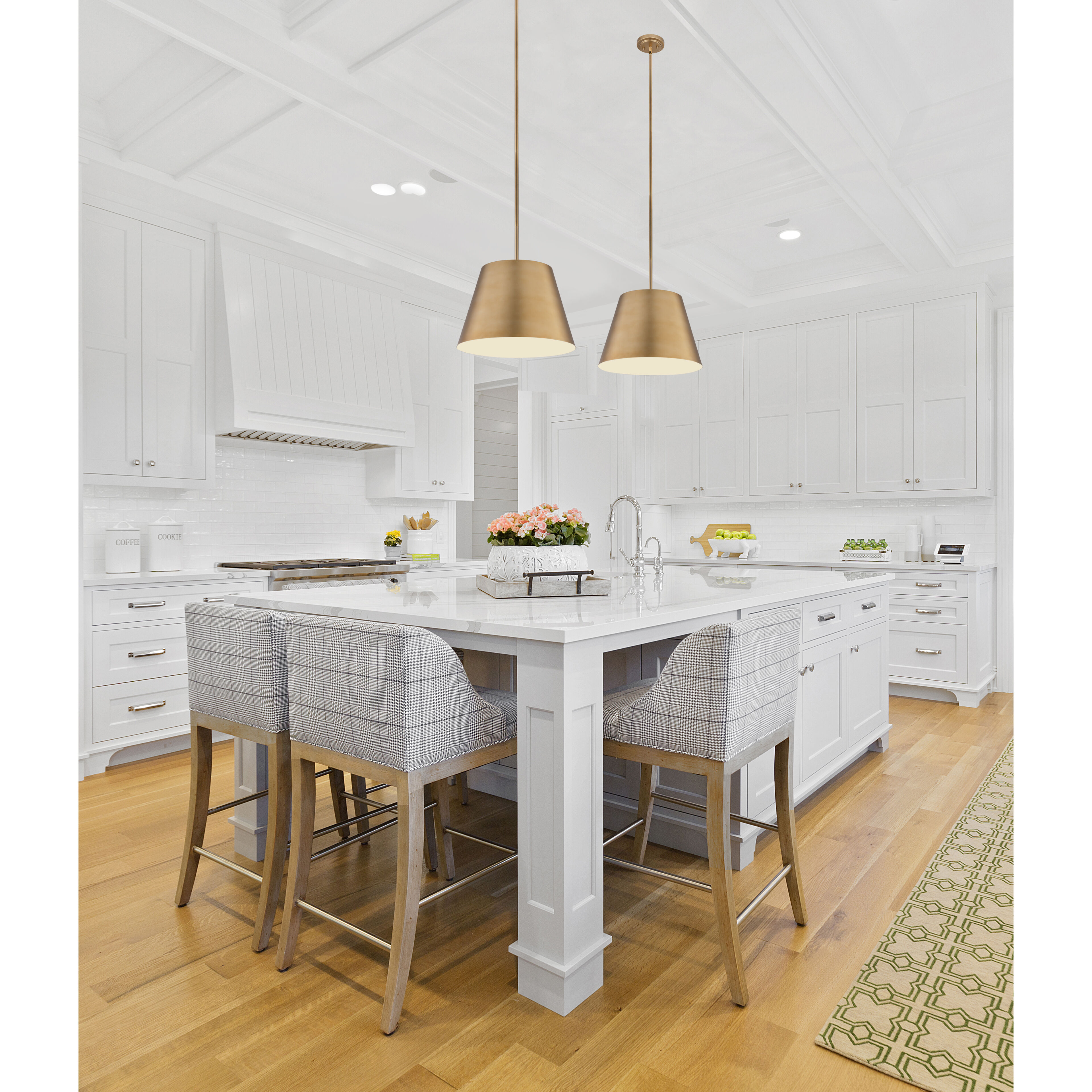 Z-Lite 2307-18MGLD Lilly 1 Light 18 inch Modern Gold Pendant