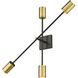 Calumet 4 Light 4.5 inch Matte Black and Olde Brass Wall Sconce Wall Light in Matte Black and Factory Bronze