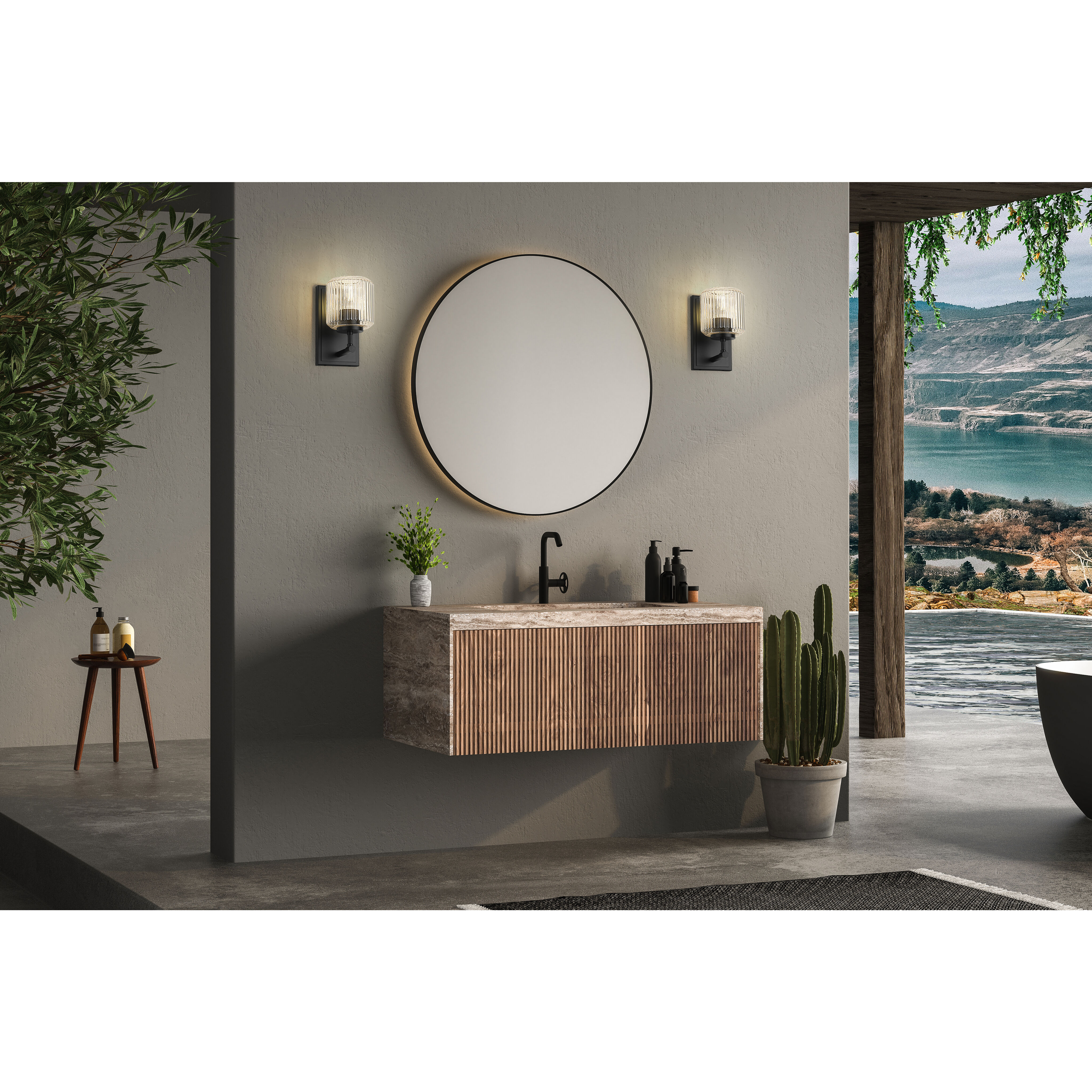 Landon Wall Sconce Wall Light in Matte Black