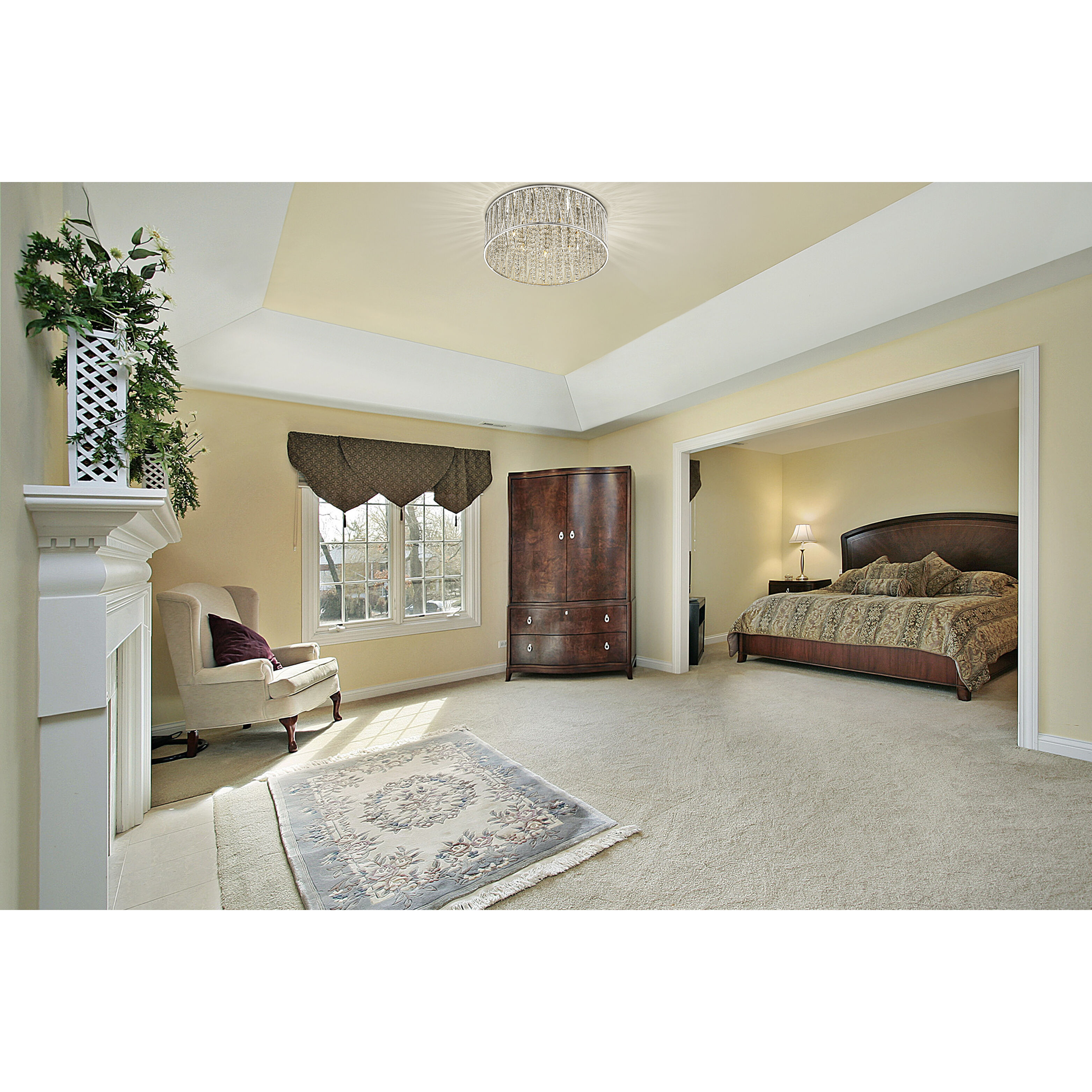 Terra 7 Light 19 inch Chrome Flush Mount Ceiling Light in 8.5