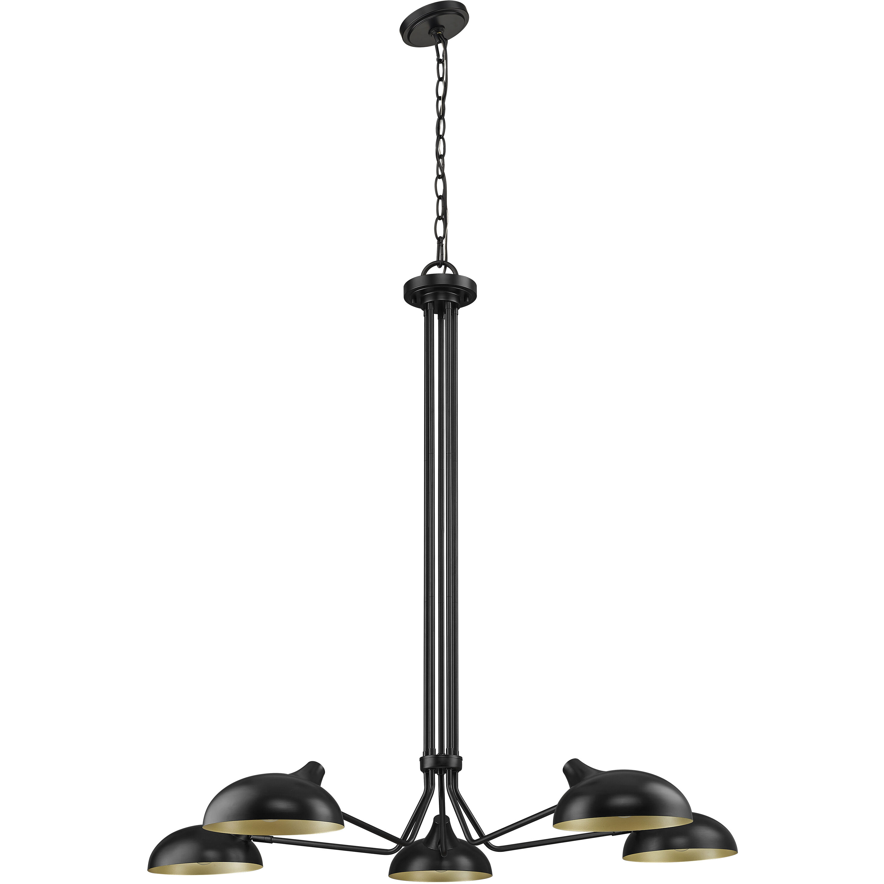 Bellamy 5 Light 52 inch Matte Black Chandelier Ceiling Light