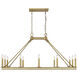 Barclay 12 Light 45 inch Olde Brass Linear Chandelier Ceiling Light